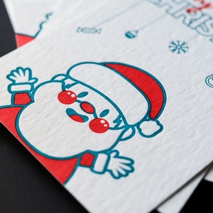 Santa Claus thẻ & Bookmark Set Foil đóng dấu tái sử dụng với Red Ribbon phong bì 10 thẻ + 5 Bookmark Sponge lót loại - Product Image 6