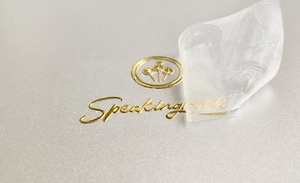 Autocollants de logo personnalisés en métal noir en feuille d'or Étiquettes de luxe 3D transparentes imprimées et étanches transfert UV en vinyle durable PVC PP - Product Image 4