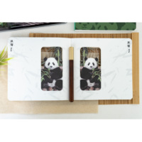 Panda 3D doppelseitiges skulpturales Notizbuch 168mm übergroß mit präziser laser geschnittener Papier kunst