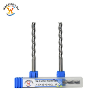 Fraise en carbure de tungstène Warrior's Bit, queue de 5 mm, spirale à coupe ascendante, 3 dents, pour bois dur et bois massif, OEM/ODM