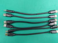 Câble de charge rapide Type-C vers Type-C ultra-court de 15 cm, charge rapide 3A, matériau PVC pour téléphone portable et appareils Android