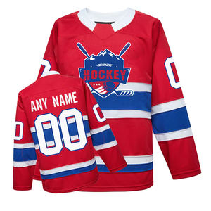 Maillot de hockey sur glace canadien brodé en gros personnalisé uniformes de hockey sur glace sublimés - Product Image 6