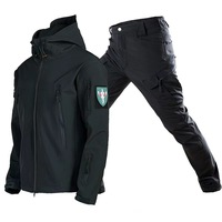 Ensemble de veste tactique en softshell polyester unisexe personnalisé directement de l'usine, veste d'extérieur camouflage, veste en polaire tactique
