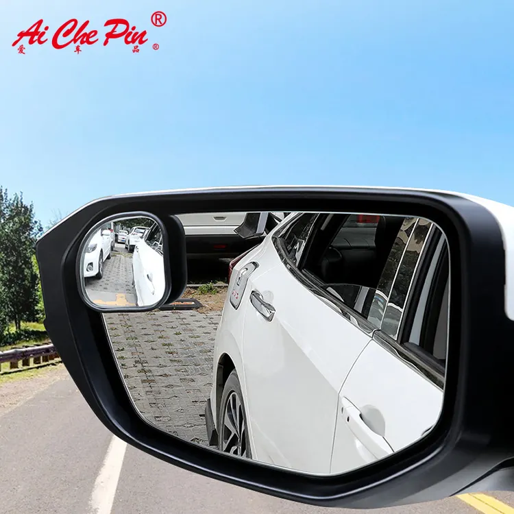 Cermin Tampilan Belakang Mobil Cembung Tanpa Bingkai HD, Putaran Dapat Disesuaikan Sudut Lebar 360 Derajat
