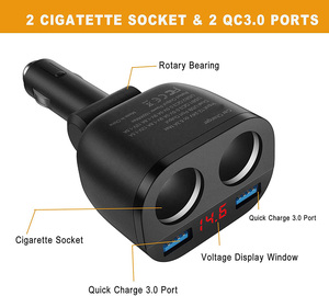Cargador de coche USB 12V doble enchufe Universal <span class=keywords><strong>Multi</strong></span> teléfono rápido Dual USB mejor cargador para coche USB Dual coche cargador rápido - Product Image 5