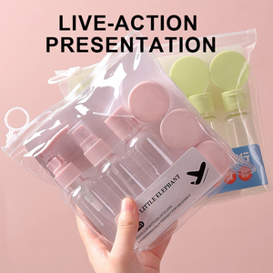 Ensemble <span class=keywords><strong>de</strong></span> flacons cosmétiques <span class=keywords><strong>de</strong></span> <span class=keywords><strong>voyage</strong></span> portables 7 pièces avec logo personnalisé, flacons cosmétiques vides en plastique, sac d'emballage étanche, ensemble <span class=keywords><strong>de</strong></span> flacons <span class=keywords><strong>de</strong></span> <span class=keywords><strong>voyage</strong></span> - Product Image 2