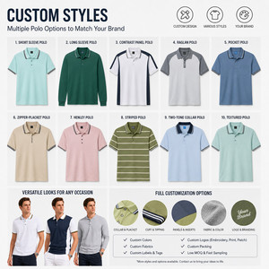 Camiseta Polo Personalizada para Hombre, 100% Poliéster, 200GSM, Tejido Piqué Suave y Cómodo, Transpirable, Diseño con Ribetes, Corte Clásico, Deportiva - Product Image 4