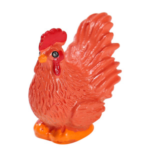รูปปั้นไก่ตัวผู้และไก่ตัวเมียขนาดเล็กทำจากเรซิ่น สำหรับตกแต่งสวน ใช้ได้ทั้งภายในและภายนอกอาคาร - Product Image 5