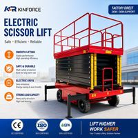 Plateforme de travail en hauteur mobile à ciseaux, équipement hydraulique pour l'entretien des lampadaires
