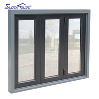 Superhouse Fenêtre en aluminium polyvalente personnalisée Fenêtre intérieure en verre accordéon Fenêtre pliante
