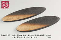 Assiette de sushi zen asiatique en céramique de grès, écologique et durable, pour restaurant, hôtel, fête, sashimi, buffet, plat de teppanyaki, viande rôtie