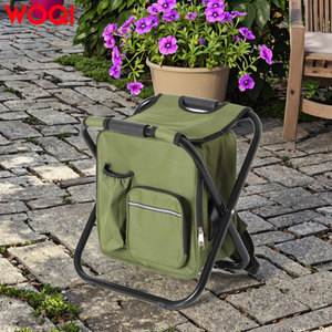 Sac à dos WOQI avec chaise de pêche et glacière, tabouret pliable, cadeaux de pêche et de chasse pour hommes, extérieur, camping, peinture, barbecue - Product Image 6