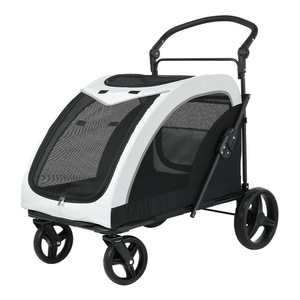 Grande poussette pour animaux de compagnie, pour chiens et chats âgés, malades et handicapés, poussette de promenade portable et pliable pour chiens - Product Image 1