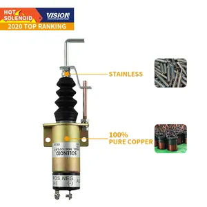 Solenoide de tracción de 12v, piezas de excavadora 366-07197 36607198, motor diésel, 12v, 24V, válvula solenoide generadora 36607197 - Product Image 1