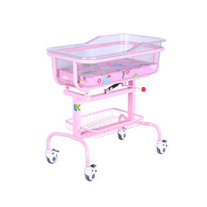 A23 Cama de bebé de hospital usada Freno de gas de metal Marco de acero Ropa de cama para niños ajustable - Product Image 3