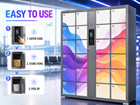 Casier de rangement intelligent électronique en libre-service avec code PIN sécurisé pour centres commerciaux, gymnases et aéroports