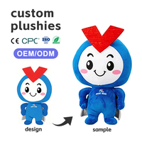 Prix direct usine, haute qualité, super doux, rembourrage en coton PP, logo personnalisé, couleur personnalisée, mini peluches jaunes, jouets d'anniversaire