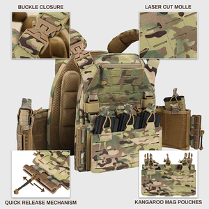 Chaleco Táctico Portaplacas PTG Ligero de Liberación Rápida Estilo MOLLE de Nailon 500D - Product Image 5