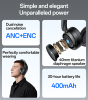 Yesido BT5.4 ANC + ENC casque sans fil 400mAh grande batterie filaire et sans fil casque tête montée BT écouteur EP11