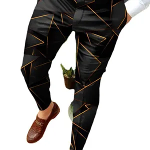 Celana panjang pria motif mode pria, celana panjang cetak lintas batas Musim Semi dan Gugur 2023