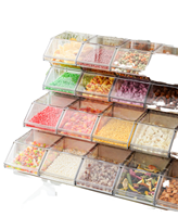 Transparent PP affichage distributeur de nourriture conteneur de stockage scellé distributeur de céréales bac à légumes pour grains noix autres aliments boîte de stockage