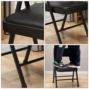 Silla Plegable Metálica de Lujo para Eventos, con Cubierta de Cuero Blanco, para Bodas, Venta al Por Mayor - Product Image 4