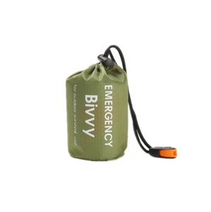 Sac de couchage d'urgence léger en Mylar avec cordon de serrage pour le camping en plein air, sac de survie en gros - Product Image 6