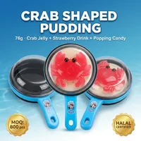 Bonbons Jouets 76g, Pudding en Forme de Crabe 70g, Gelée de Fruits avec Boisson à la Fraise et Bonbons Pétillants dans un Plateau en Forme de Poêle, Snack DIY pour Enfants, OEM