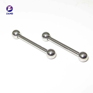 Pendiente de barra para lengua y cartílago de acero inoxidable quirúrgico 316 chapado en oro, con rosca externa, clásico infantil, regalo de boda - Product Image 3