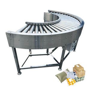 Máquina transportadora de torneado curvo de acero inoxidable OEM, transportador de rodillos para uso en transportadores de construcción de la industria del cemento - Product Image 2