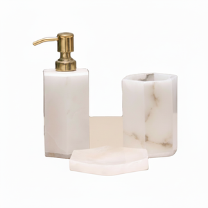 2025 Venta caliente juego de baño de mármol de lujo para el hogar Hotel restaurantes uso último juego de baño moderno fiesta de boda usado - Product Image 1