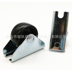 Roulettes pour meubles 30 mm, noires, en PP, fixation rigide, pour usage meubles - Product Image 3