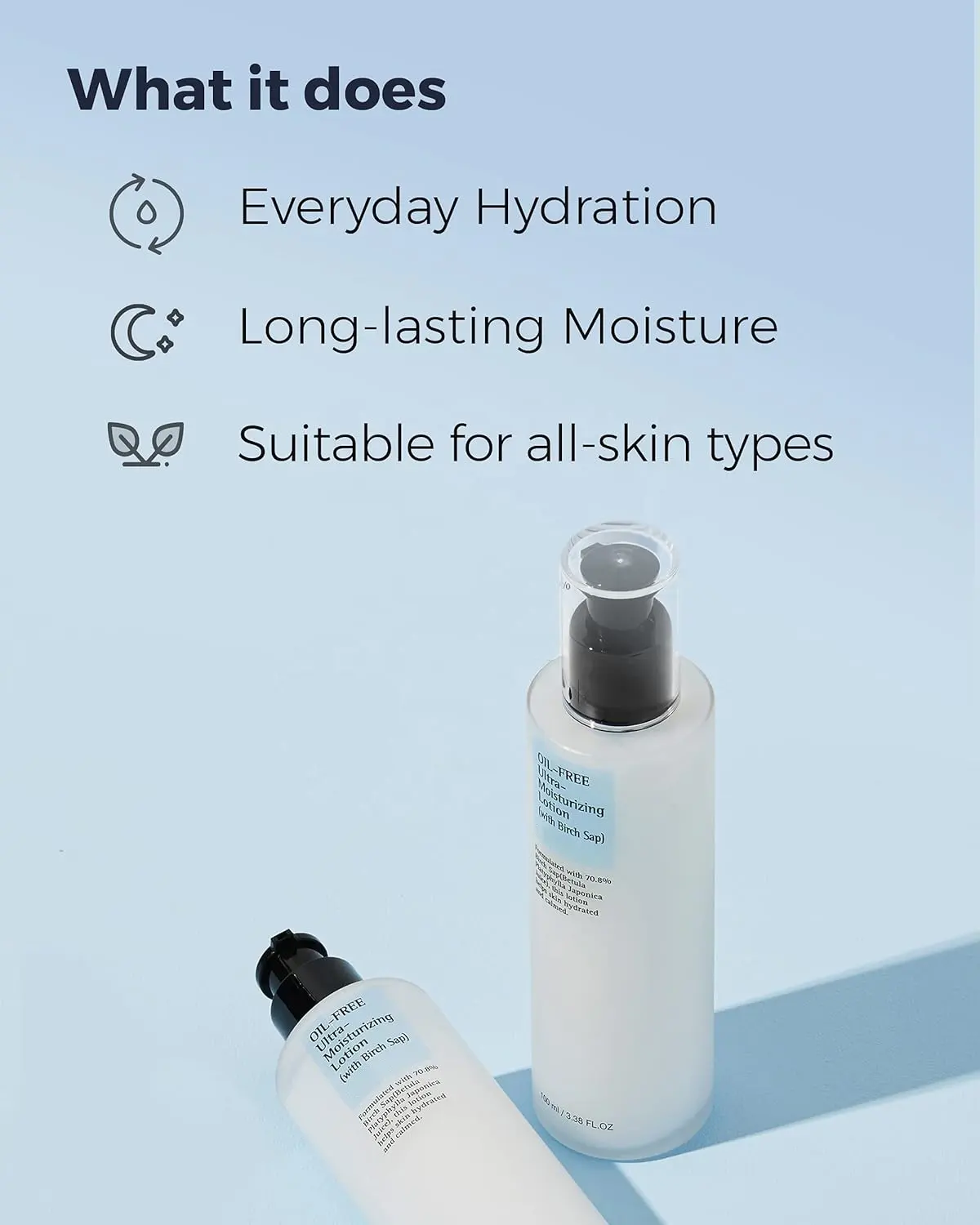 Wholesale 100ml organic body care everyday hydration oil-free ultra-moisturizing lotion with birch sap for all skin types