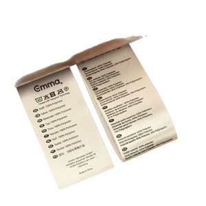 Etiquetas personalizadas YQ para prendas de vestir, rectangulares, con serigrafía, cinta adhesiva ecológica para ropa, prendas de vestir y textiles para el hogar. - Product Image 2