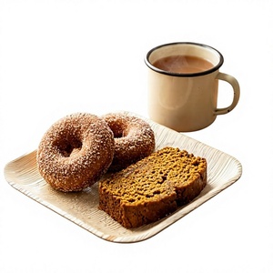 Assiettes carrées en feuilles de palmier de 6 pouces, très vendues, compostables, écologiques, pour hôtels, restaurants et traiteurs - Product Image 1