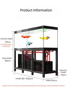 Acquario in Vetro Ultra Trasparente Senza Cornice, Grande e Panoramico, per Soggiorno, Ecologico e Durevole - Product Image 5