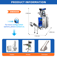 Machine d'emballage VFFS haut de gamme à coins arrondis pour poudre de probiotiques et poudre de fibres alimentaires avec scellage arrière étanche