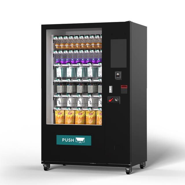 Tunisia Auto Snack Vending Machine for Water Beer Cold Drinks Steel Turkish Trinket Credit Card QR Code Token Shopping Malls