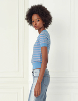 Pull court en maille plate simple et ajusté pour femme, col rond, nouvelle collection été 2027, OEM