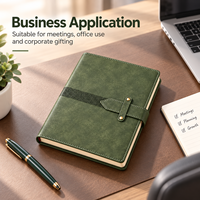 Carnet rétro personnalisable avec ceinture tressée et boucle à ardillon, agenda personnalisé avec logo pour coffret cadeau d'affaires