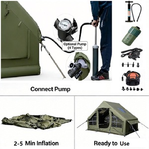 4-<strong>5</strong> Person Inflatable Camping <strong>Tent</strong> - 6.4㎡, 2-<strong>5</strong> Min Setup, 4 Season Waterproof Oxford Fabric, Portable for Outdoor - Product Image 4