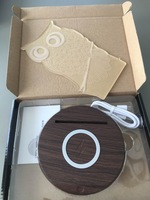 Lampe à illusion 3D LED innovante avec chargeur sans fil tactile, support de charge rapide 10W, veilleuse 7 couleurs, design personnalisé /Mi