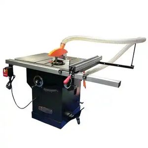 Mesin Gergaji Meja Bundar Presisi Kayu STR 10 12 dengan Sistem Induksi, Penghisap Debu, dan Roda untuk Pekerjaan Kayu - Product Image 1