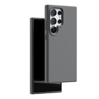 Coque en silicone liquide pur antichoc avec téléphone de protection en microfibre pour Samsung S22 S23 S24 Plus ultra