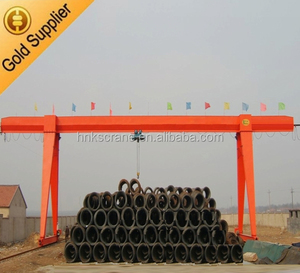 MH Single Beam Gantry <span class=keywords><strong>Crane</strong></span> Boxed <span class=keywords><strong>Frame</strong></span> a Type Legs Model 5ton Hoist Trolley untuk Dijual - Product Image 2