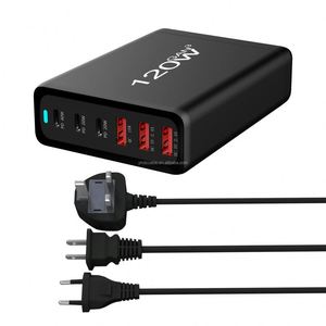 Premium Quality 120W Desktop PD Multi-Port Charger Fast 3USB+3USB-C Multi USB Wall Charger New Desktop Charger - Product Image 1