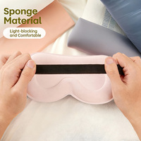 Masque de sommeil 3D anti-lumière à mémoire de forme, ne pressant pas la paupière, réglable, sans sangle, en polyamide, style tendance