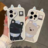 Coque de téléphone portable transparente à sublimation, coques de téléphone portable ajourées avec motif chiot West Highland pour Apple iPhone 16 Pro