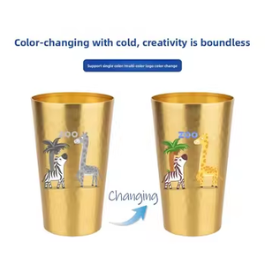 Offre Spéciale – Gobelet en aluminium monocouche à changement de <span class=keywords><strong>couleur</strong></span> pour boissons froides – Matériau écologique – Jetable – Pour camping et bière en extérieur - Product Image 3