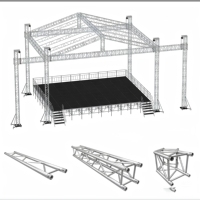 Système de treillis d'éclairage de scène portable certifié TUV F34, 290x290, en alliage, design carré et triangulaire, pour concerts DJ, charge 1000 kg